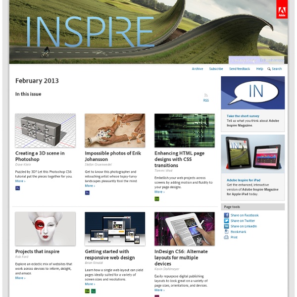 Creating the iPad edition of Inspire