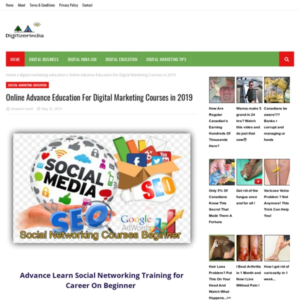 Online Advance Education For Digital Marketing Courses in 2019