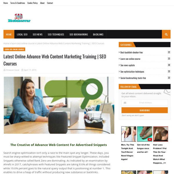 Latest Online Advance Web Content Marketing Training