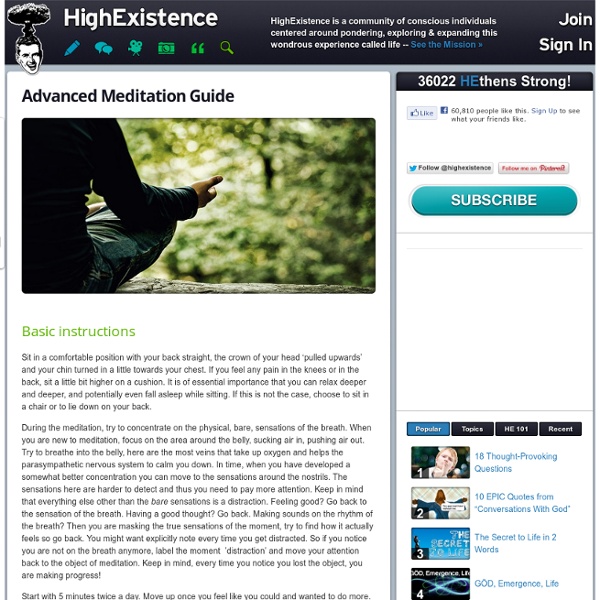 Advanced Meditation Guide