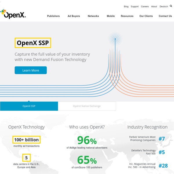 OpenX. Build your business here.
