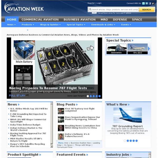 Aviation, Defense and Space News, Jobs, Conferences by AVIATION WEEK