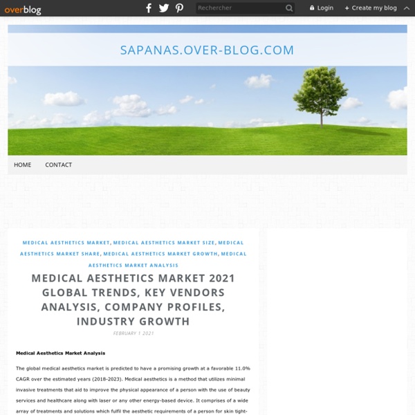 Medical Aesthetics Market 2021 Global Trends, Key Vendors Analysis, Company Profiles, Industry Growth - sapanas.over-blog.com