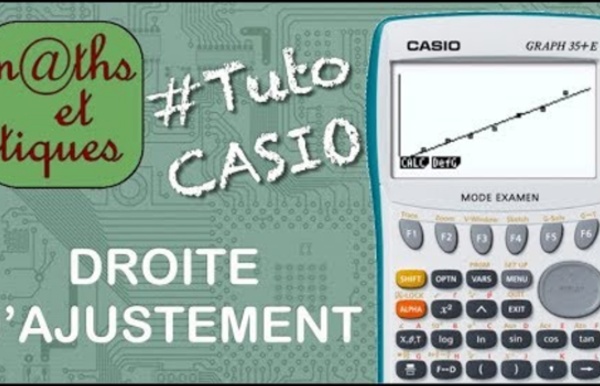 STAT : Afficher la droite d'ajustement - Tutoriel CASIO