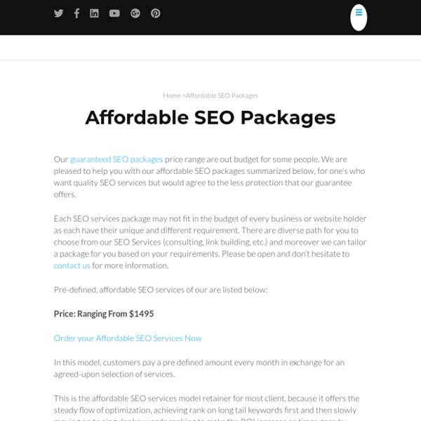 Affordable SEO Services Packages TO Get Ranking OF Your Website on Search Engine