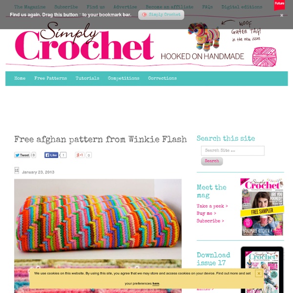 Free afghan pattern from Winkieflash - Simply Crochet