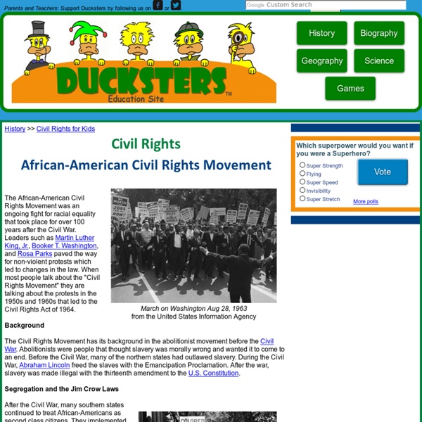 Civil Rights for Kids: African-American Civil Rights Movement