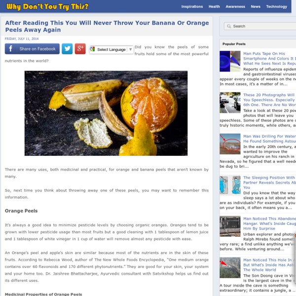 After Reading This You Will Never Throw Your Banana Or Orange Peels Away Again