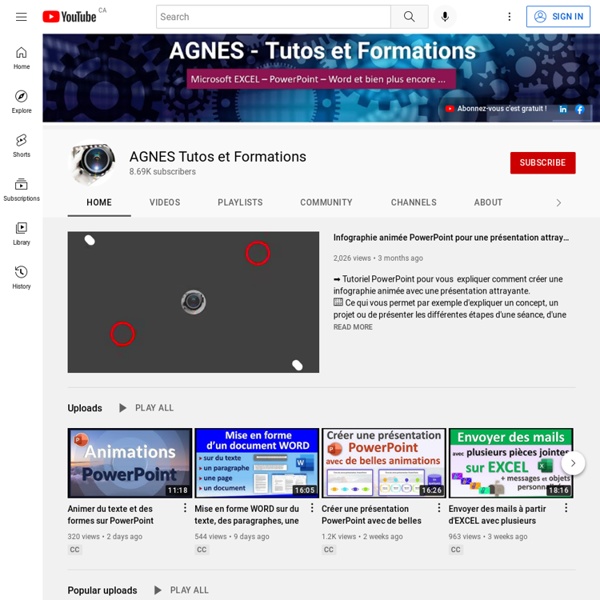 AGNES Tutos et Formations
