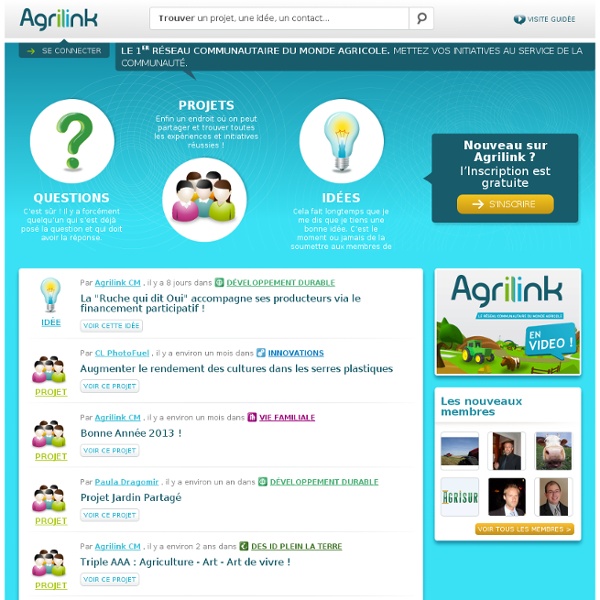 Agrilink - Le réseau communautaire du monde agricole