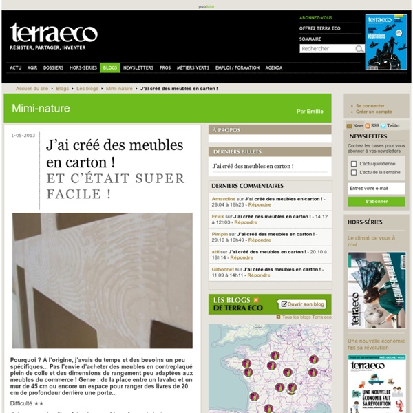 J'ai créé des meubles en carton !