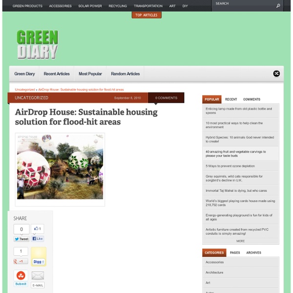 AirDrop House: Sustainable housing solution for flood-hit areas