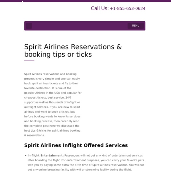 Spirit Airlines reservations +1-855-653-0624
