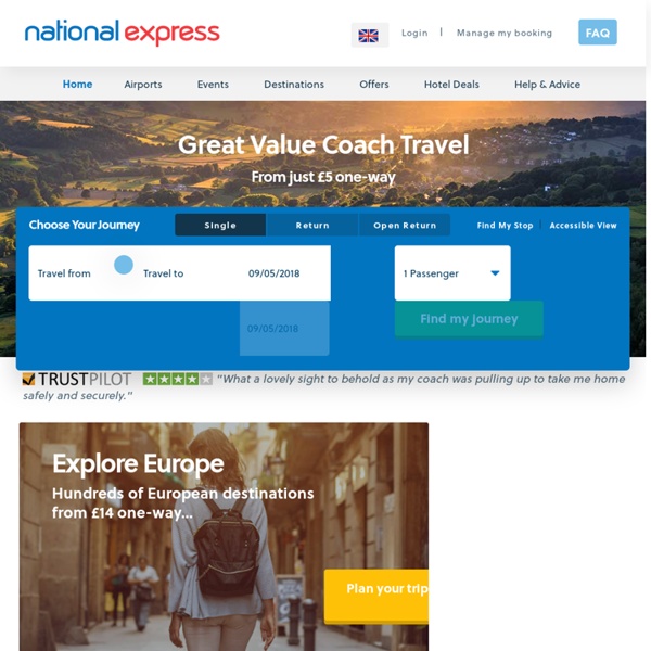 National Express Coach // Luxury Coach Tickets & Travel to Desti