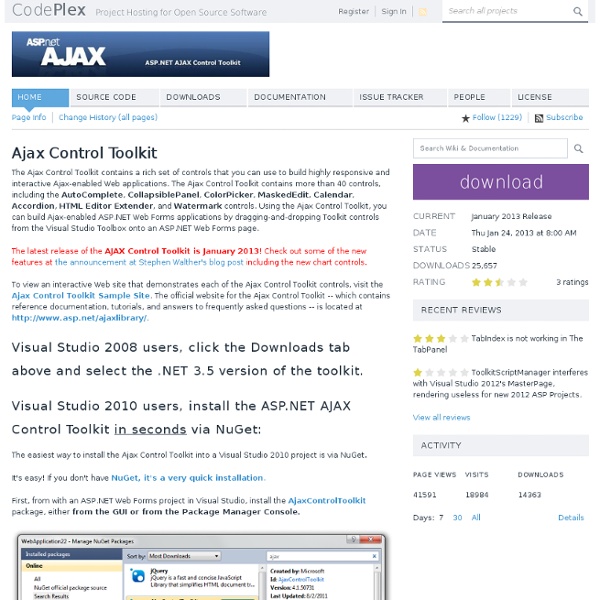 AJAX Control Toolkit