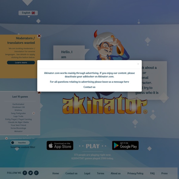 Akinator, the Web Genius