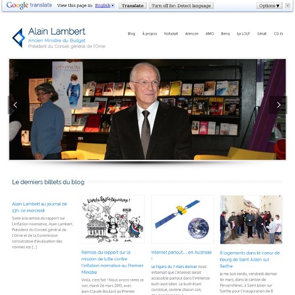 Alain Lambert Le Blog