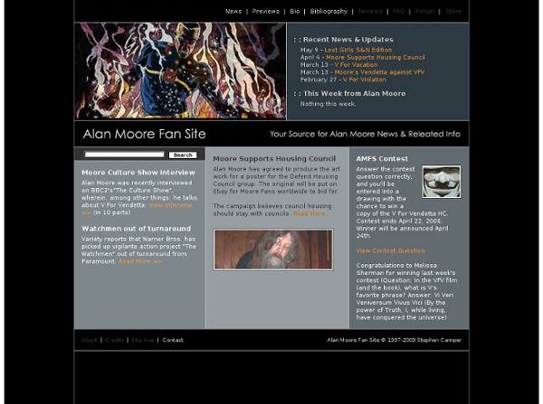 Alan Moore Fan Site