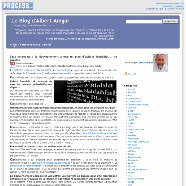 Le Blog d'Albert Amgar - amgar.blog.processalimentaire.com