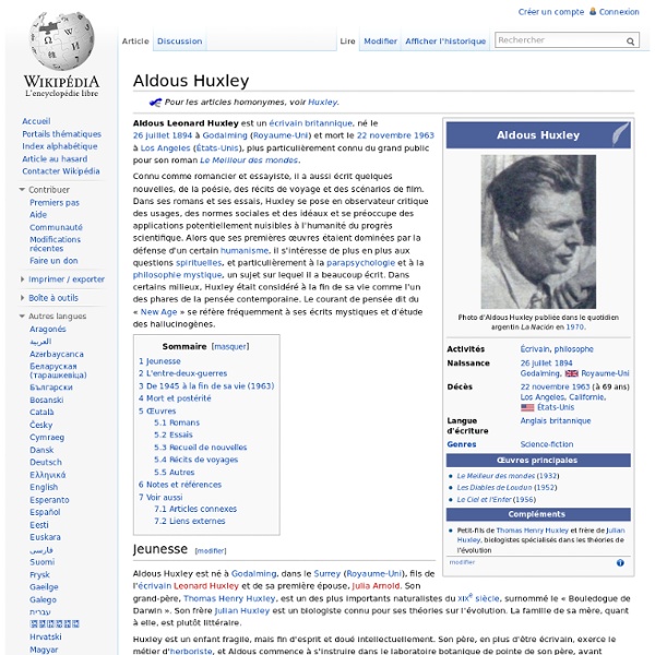 Aldous Huxley Pearltrees