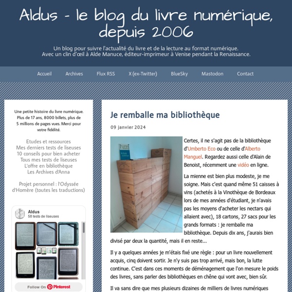 Aldus - le blog du livre numérique, depuis 2006