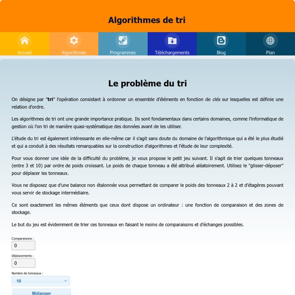 ALGORITHMES DE TRI