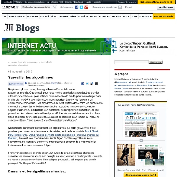 Surveiller les algorithmes