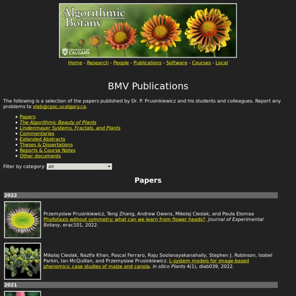 Algorithmic Botany: Publications