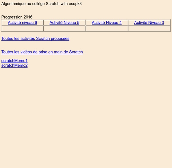 Algorithmique au collège -activités Scratch collège