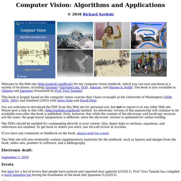 Computer Vision: Algorithms and Applications