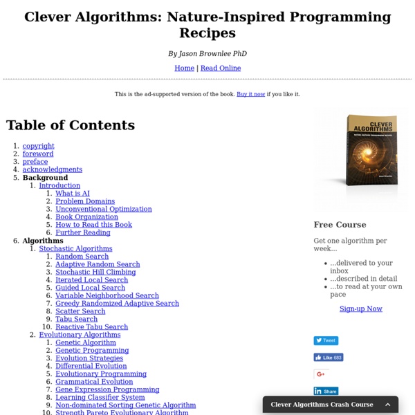 Clever Algorithms: Nature-Inspired Programming Recipes