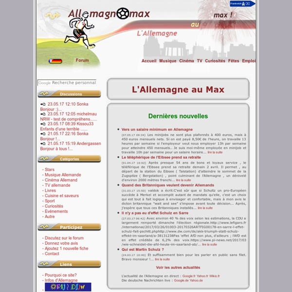 AllemagnOmaX le forum Allemagne et Culture Allemande en Français