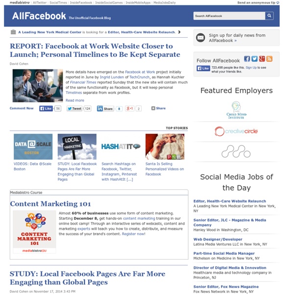 The Unofficial Facebook Blog - Facebook News, Facebook Marketing, Facebook Business, and More!