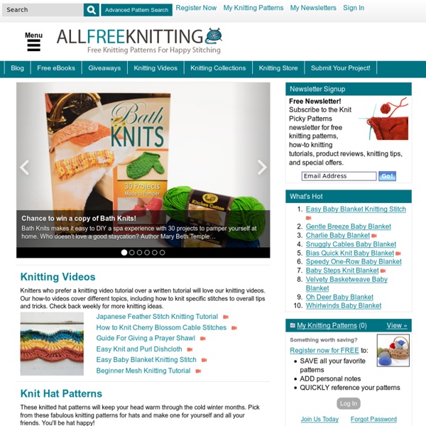 AllFreeKnitting.com - Free Knitting Patterns, Knitting Tips, How-To Knit, Videos, Hints and More!