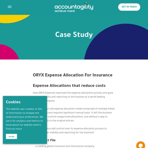 ORYX Expense Allocation For Insurance - Accountagility