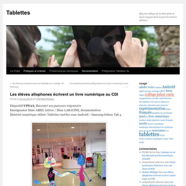 Les élèves allophones écrivent un livre numérique au CDI Pearltrees