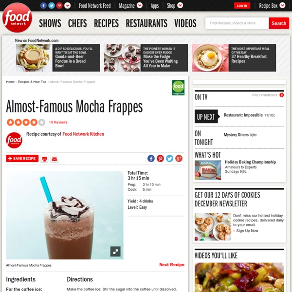 Almost-Famous Mocha Frappes Recipe : Food Network Kitchens