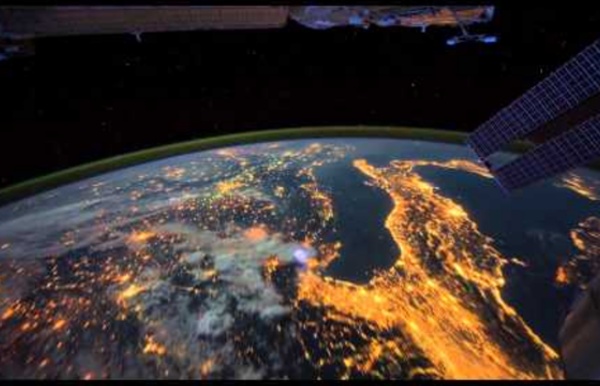 Time-lapse footage of the Earth as seen from the ISS