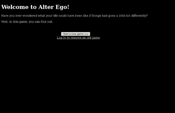 Alter Ego: Life Simulation Browser Game