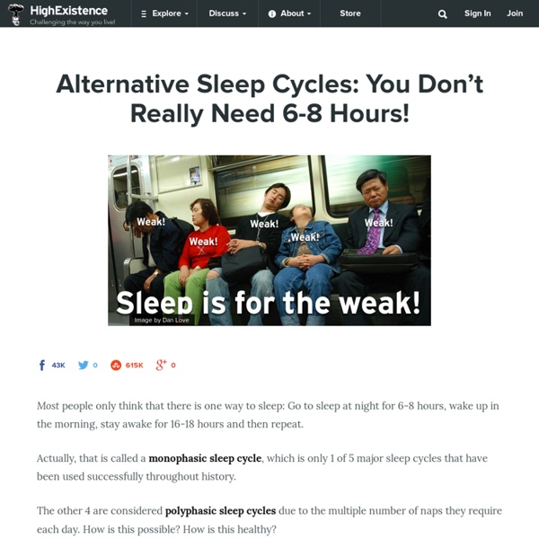 Alternative Sleep Cycles: You Don’t Really Need 6-8 Hours!
