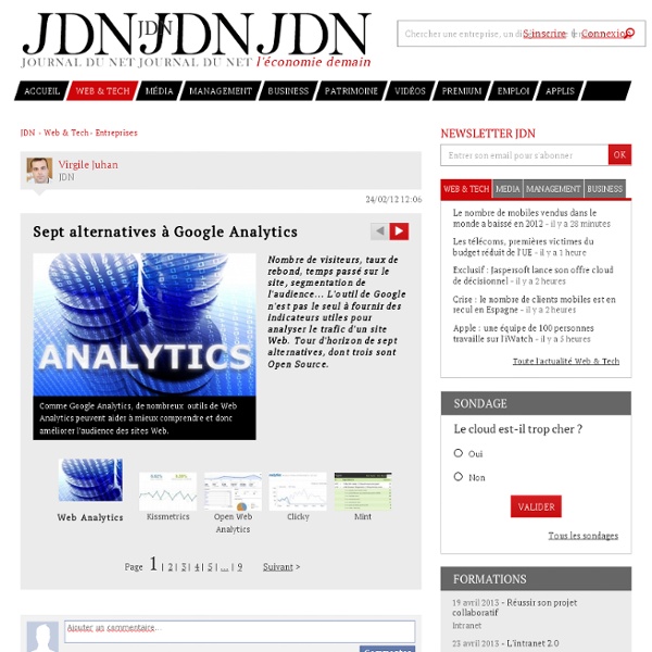 Sept alternatives à Google Analytics - Journal du Net Solutions