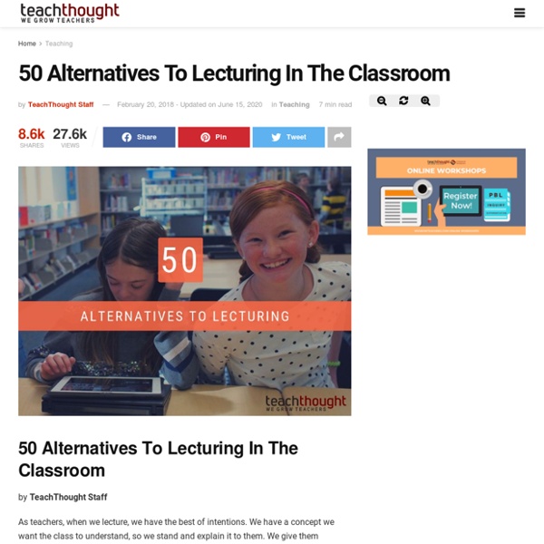 50 Alternatives To Lecturing