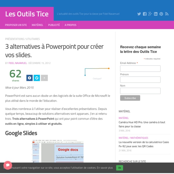 3 alternatives à Powerpoint pour créer vos slides.