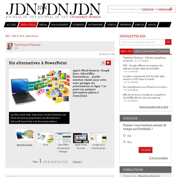 Six alternatives à PowerPoint - Journal du Net Solutions