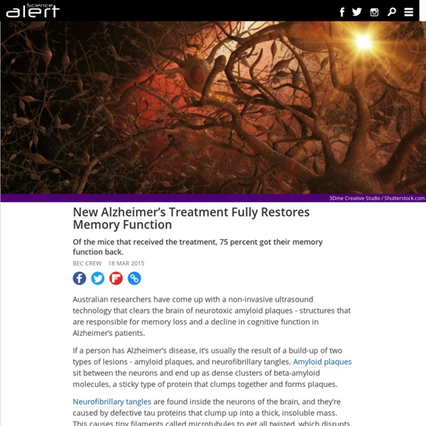 New Alzheimer’s treatment fully restores memory function