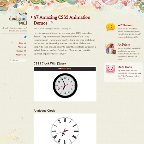 47 Amazing CSS3 Animation Demos