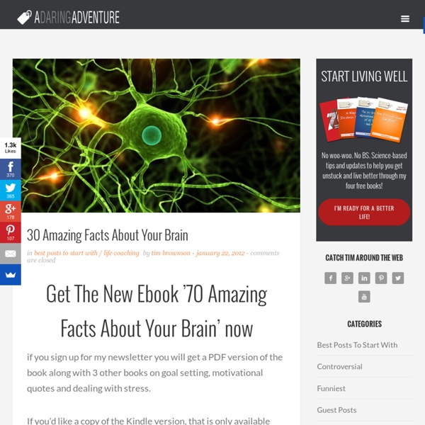 30 Amazing Facts About Your Brain