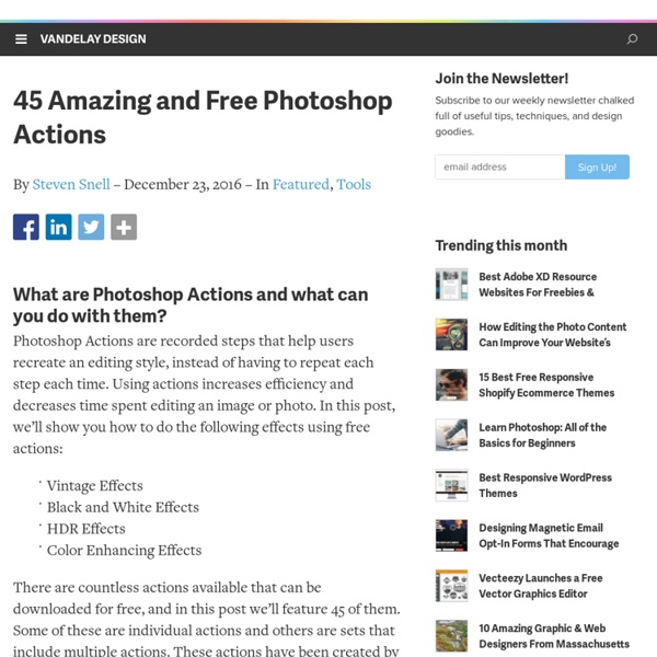 45 Amazing and Free Photoshop Actions
