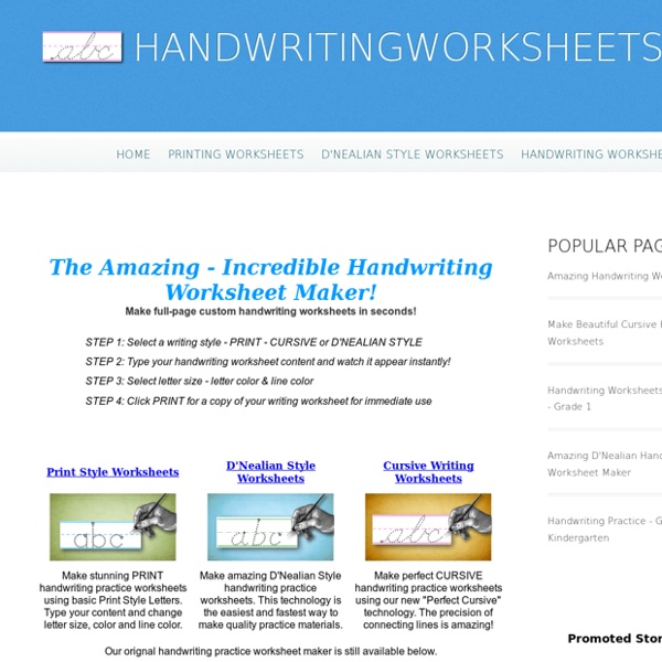 Amazing Handwriting Worksheet Maker