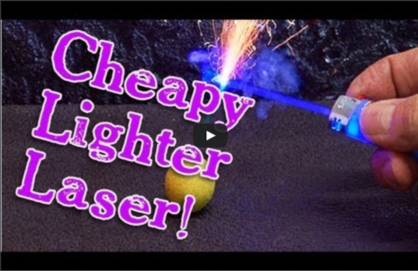 Amazing Lasers! - Cheapy Lighter Laser Burner! - StumbleUpon
